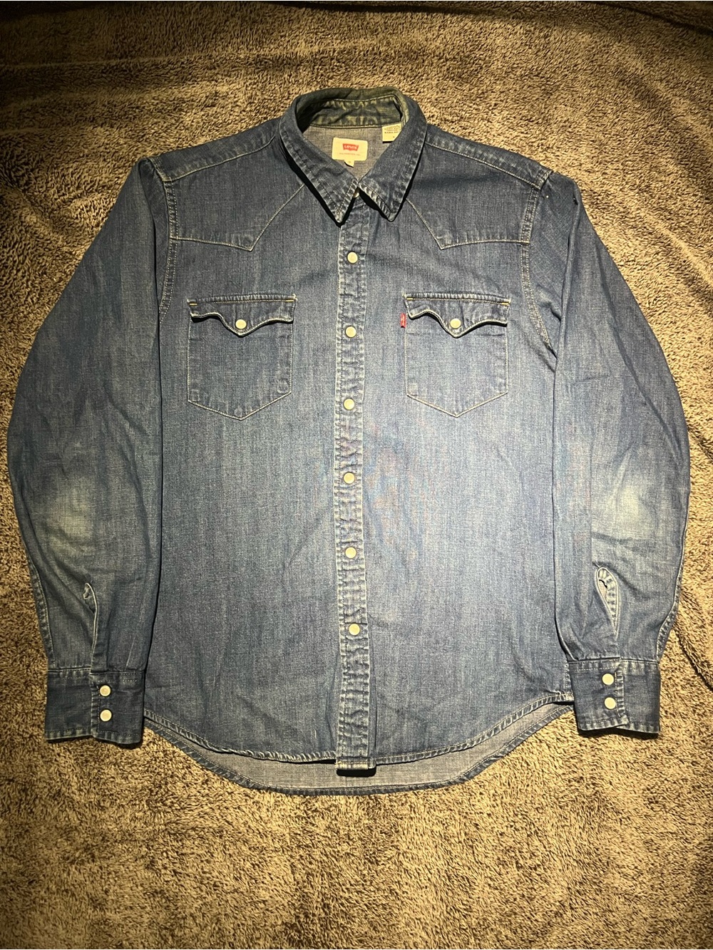 Levi’s denim pearl snap button up